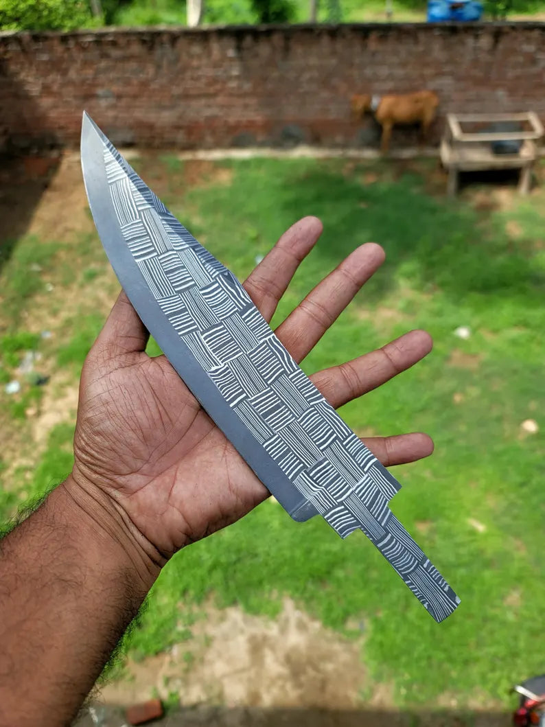 Damascene Mosaic Blank Blade Bd04