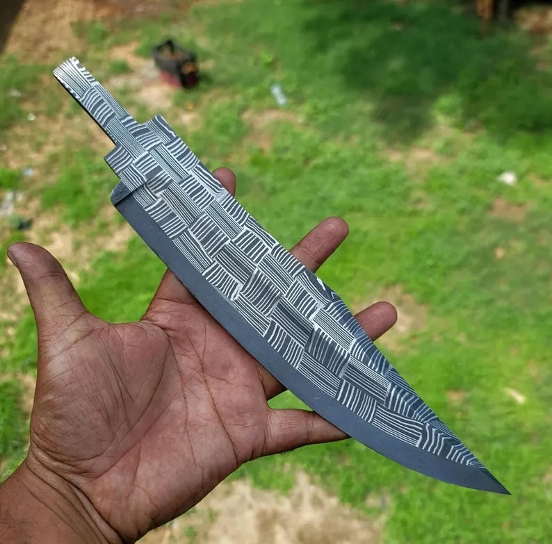 Damascene Mosaic Blank Blade Bd04