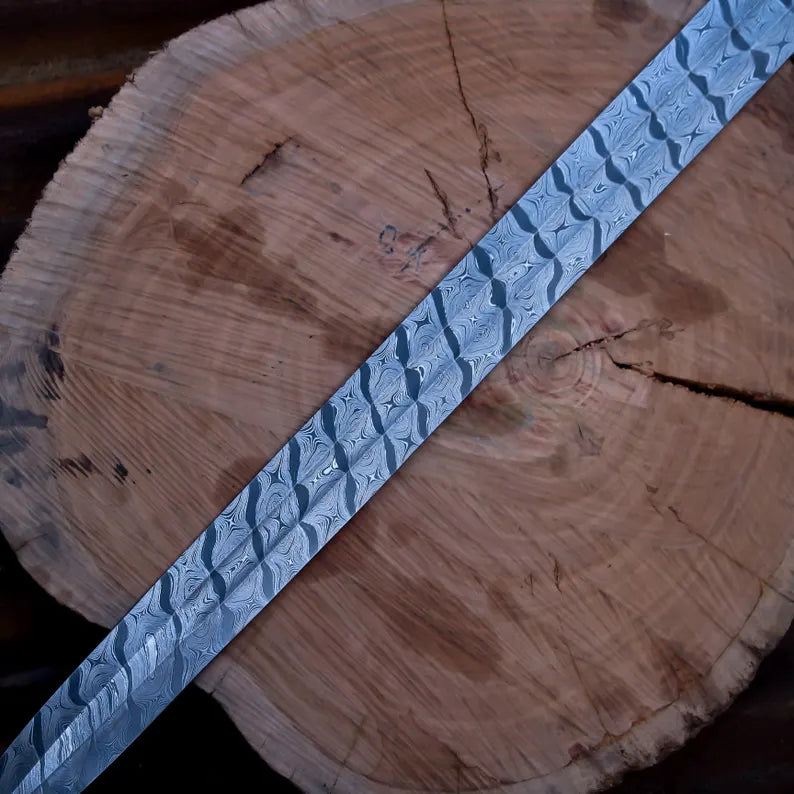 Damascene Sword Blank Blade